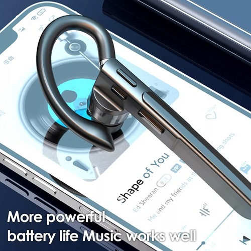 Wireless Bluetooth Earpiece HD Headset Noise Cancelling Trucker Hands-free Call+ - Picture 10 of 13