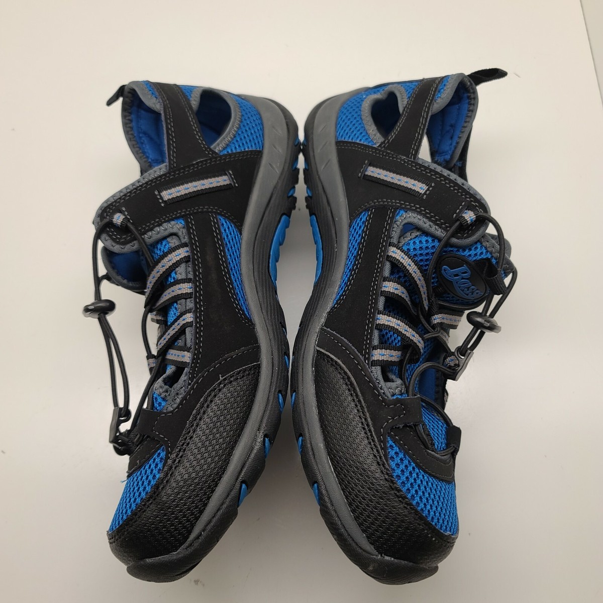 Bass Cowabunga Hiking Water Sandals Blue Leather Adjustable  display picture 2
