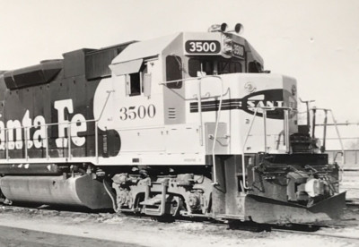 Atchison Topeka & Santa Fe Railway Railroad ATSF #3500 GP38 ...