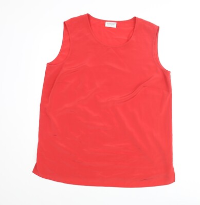Basler Damenbluse rot Polyester Unterhemd Größe 14 Schaufelausschnitt