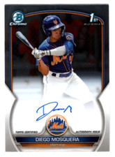 Diego Mosquera 2023 Bowman Chrome 1st Year Prospect Autograph Auto Mets #2
