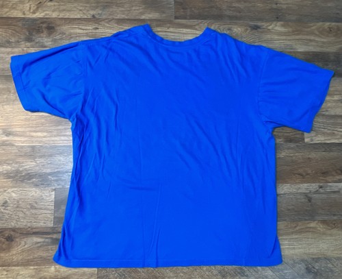 Reebok Shirt Adult XL Blue Orange Spell Out Logo Cotton Casual Mens Preowned - Picture 10 of 16