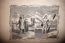 RUSSIA, TUNGUZIANS Original Etching London for Drakes Voyages.1768