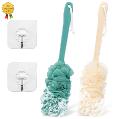 #ad 2Pack Back Scrubber for Shower Loofah with Long Handle Shower Brush for Body 1 $11.04
