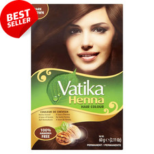Henna Hair Color Dark Brown 6x10g Ammonia Free Dye 100 Grey Coverage