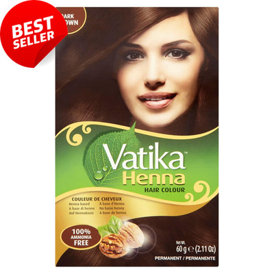 Henna Hair Color Dark Brown 6x10g Ammonia Free Dye 100% Grey Coverage