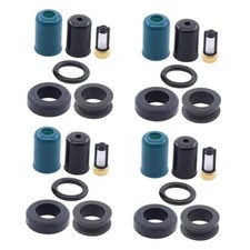 4 Sets Fuel Injector Rebuild Kit Durable Fuel Injector O-Rings Seal Filters