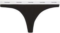 Damen String Thong UnterwäSche Calvin Klein M Schwarz Baumwolle Modell-Nr