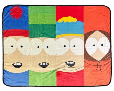 South Park Blanket Kenny Kyle Eric Stan 90s Series Throw 45'' X 60''