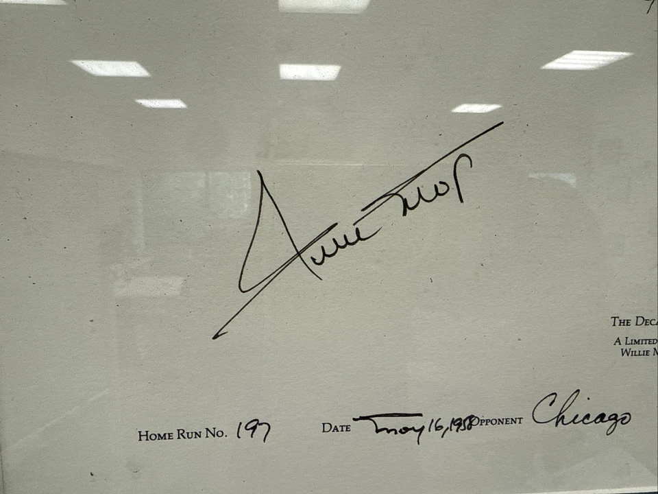 Willie Mays Hand Signed & Numbered 660 Home Run Commemorative Frames Art Print - Image 2 of 4