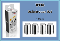 4 Mini Salzstreuer Pfefferstreuer GewüRzstreuer Edelstahl Streuer Pfeffer Salz
