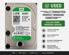 WD Green 2TB SATA 3.5" Desktop Hard Drive WD20EARX 64MB Cache Tested Working