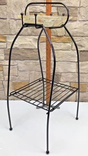 Vintage MCM 25" Inch Metal Smoking Stand Magazine Rack Atomic Age Cigar Ashtray