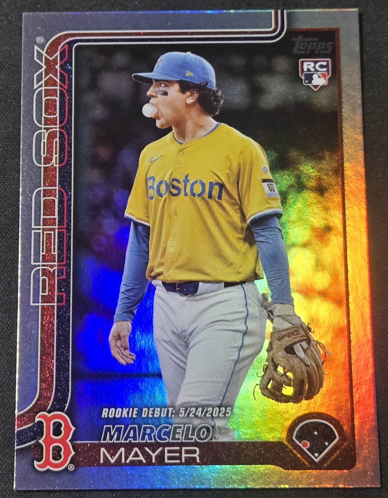 2025 Topps Update Marcelo Mayer RC Debut Rainbow Foil