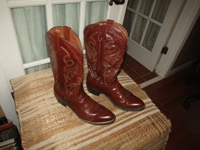 Dan Post Mens sz 10 D Milwaukee Brown Leather Western Cowboy Boots DP2111R