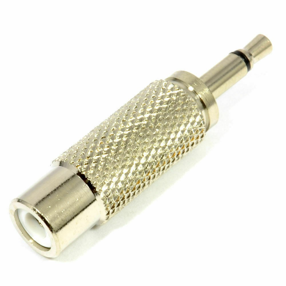 HQ 3.5mm Mono Jack Plug to RCA Phono Socket Adapter