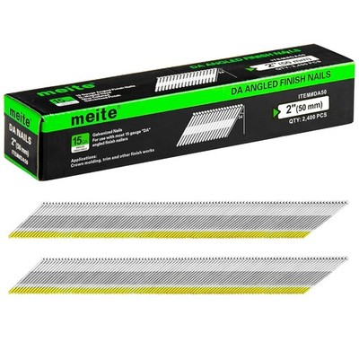 2,400-19,200 Counts 15 Gauge 34-Degree Angled Finish Nails DA Style Galvanized