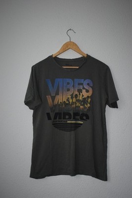 Jean Pascale Grey Vibes Print Cotton T-Shirt Large 1089
