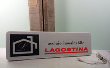 INSEGNA LUMINOSA DA BANCO LAGOSTINA PUBBLICITA PUBBLICITARIA EPOCA VINTAGE NOS