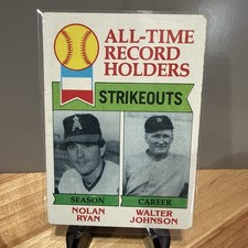 1979 Topps - All-Time Record Holders Nolan Ryan, Walter Johnson #417 Strikeouts