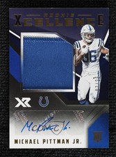 2020 Panini XR Rookie Xcellence Swatches Blue 7/25 Michael Pittman Jr Auto 0d44