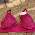 JOYSPUN WIRE FREE PADDED BRALETTE LACE COLOR BLACKBERRY SIZE XXL NWT — photo 2