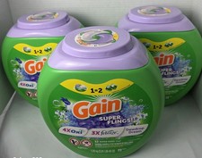 Gain Super Flings Laundry Detergent Dewdrop Dream Scent 32 Count Pods New 3 Pack