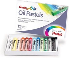 Pentel Pastelli ad olio morbidi in conf. da 12 pz. in colori assortiti