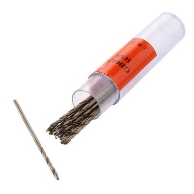 1mm HSS Twist Drill Bit Set - 10-Piece, High-Speed Steel with Titanium Finish