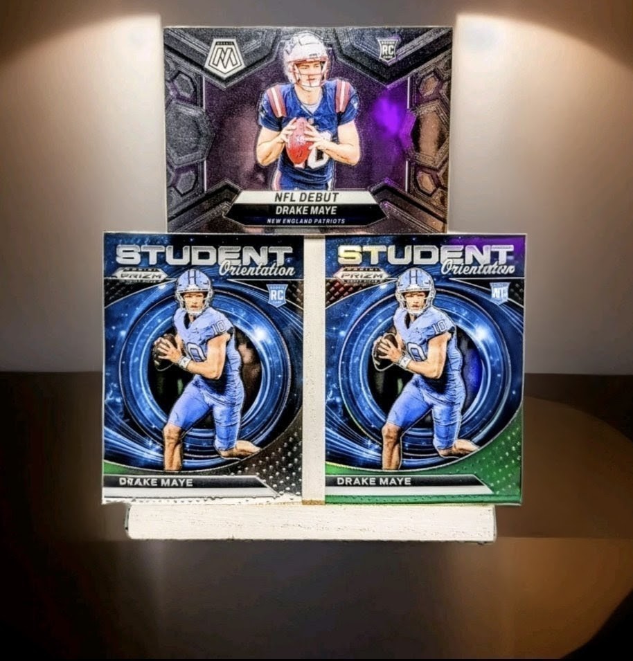 2024 Drake Maye Panini Prizm Draft Picks Student Orientation & Mosaic NFL Debut