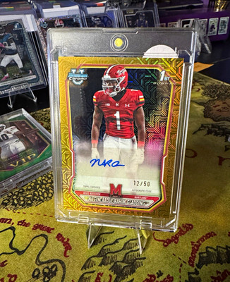 2026 Bowman Football - Na'eem Abdul-Rahim Gladding Gold Auto BCPA-NAG ...