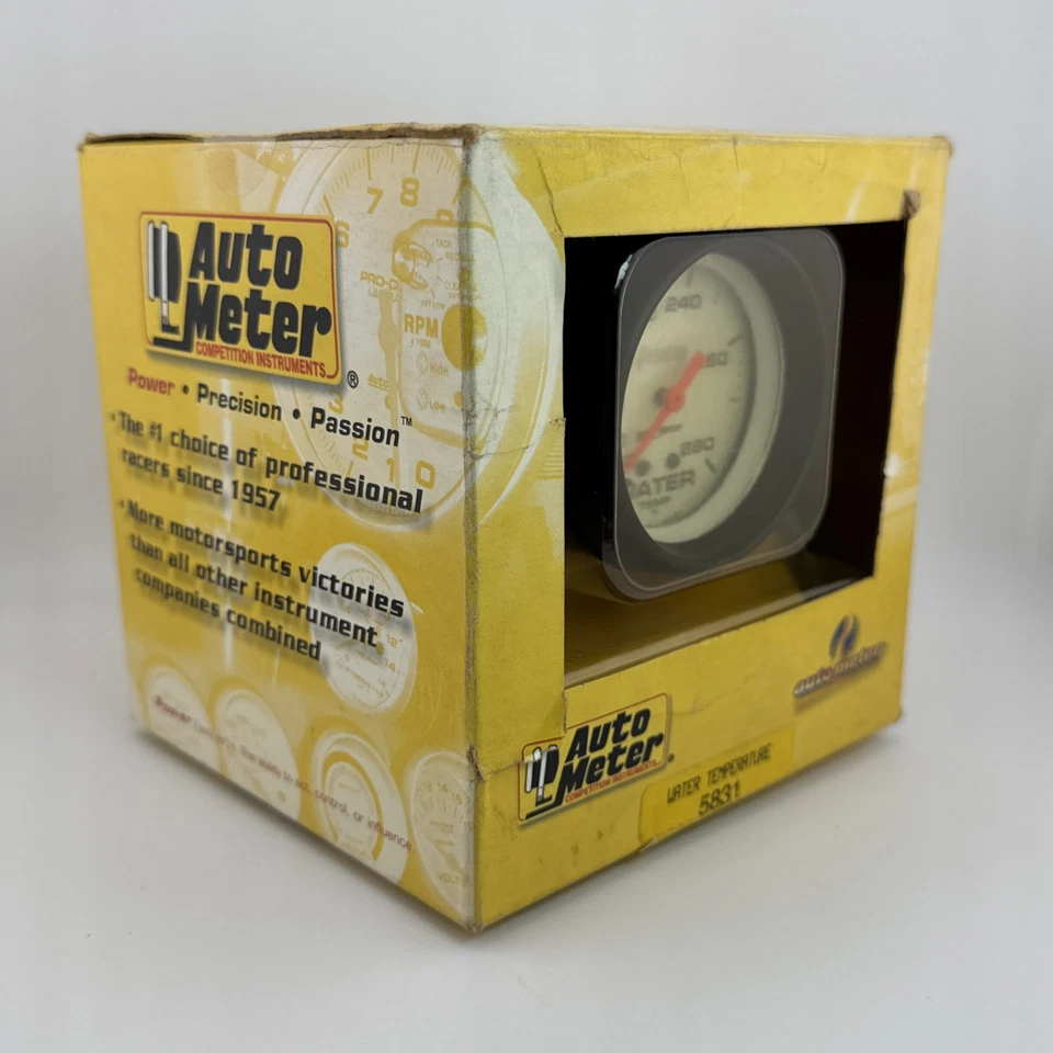 NOS Auto Meter Phantom Water Temp Mechanical Gauge 140-280 Deg Unopened - Image 4 of 4