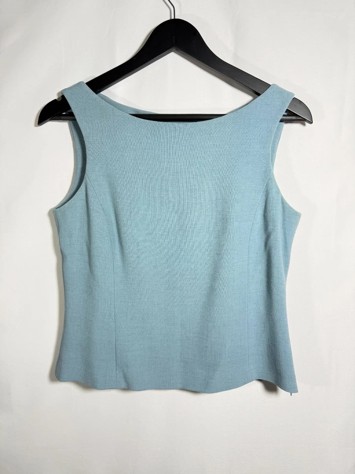 Gianfranco Ferre Studio шерстяная смесь юбка костюм комплект светло-синий размер 8 - Изображение 3 из 4