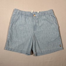 Polo Ralph Lauren Boys Prepster Chambray Shorts Size 14 Light Blue Elastic Waist