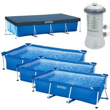 INTEX Schwimmbecken Komplett Set Family Swimm...