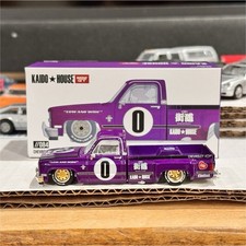 Kaido House Mini GT Chevrolet Silverado Dually Kaido #84 Purple Diecast 1:64