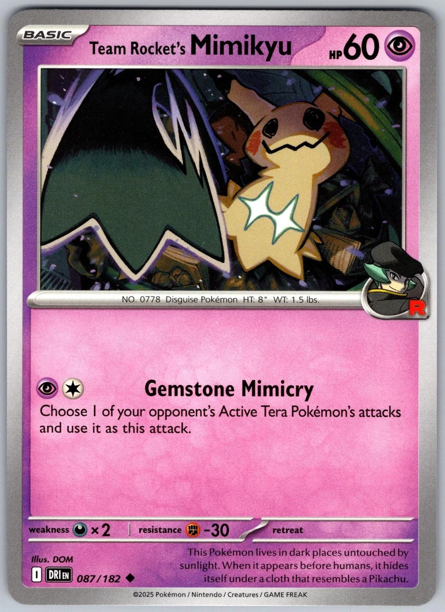 Team Rocket's Mimikyu 087/182 Sv10: Destined Rivals for sale | eBay
