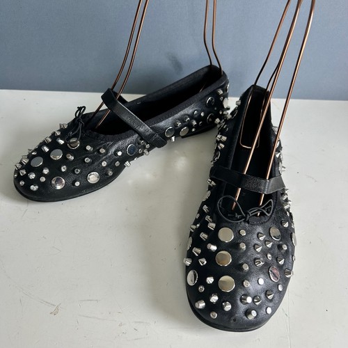 Maje ballet flats size 8.5 / 39 Fabby Studded black Mary Jane punk grunge 90s - Picture 15 of 17