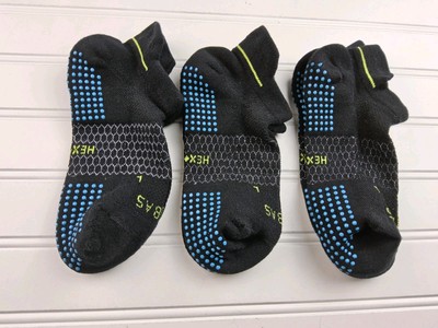 Bombas Hex Tec Grip Grippers Space Dye Ankle Socks Lot Of 3 Pairs Size M