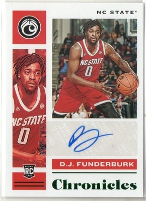 D.J. Funderburk 2021 Chronicles Draft Picks Rookie Autograph Green Card #CR- DJF