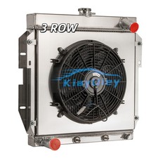 3 Row Aluminum Radiator Shroud Fan For 1955-1957 Ford Thunderbird T Bird V8 3 Row Aluminum Radiator Shroud Fan For 1955-1957 Ford Thunderbird T Bird V8