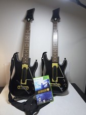 Lot Of 2 Guitar Hero Live Xbox 360  Guitar, Strap - WORKS Missing DONGLE 