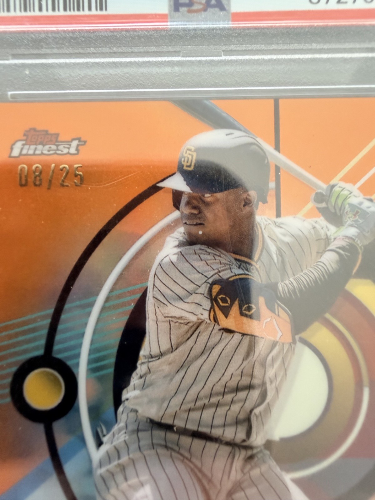 Juan Soto 2023 Finest Orange PSA 9 /25 view 3