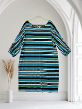 Calvin Klein Multi Stripe Split Sleeve Midi Dress Women’s Size 22W $149
