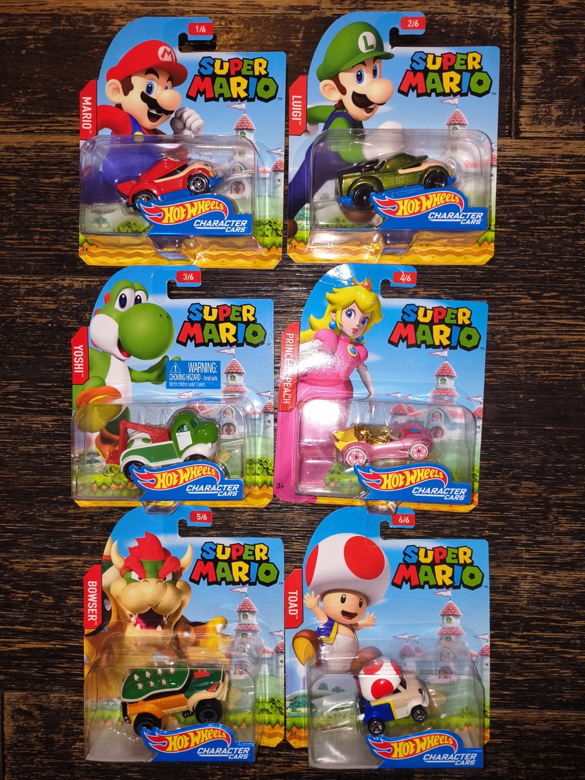 Hot Wheels 2016 Super Mario (Lot Of 6!!)