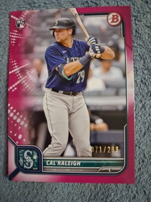 2022 Bowman - Cal Raleigh #49 Fuchsia Border /299 RC Rookie Seattle Mariners