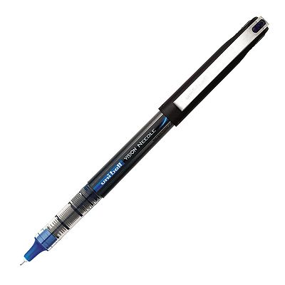 1734919 Uni-Ball Vision Needle Roller Ball Gel Pen, Micro, Blue Ink