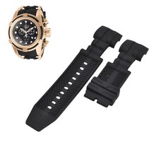 Bolt 12667 26mm Black Rubber Watch Strap For Invicta