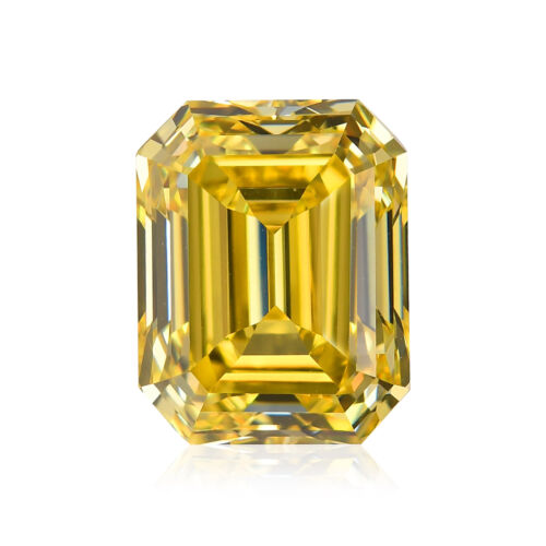 5.01 TCW Fancy Vivid Yellow Diamond Emerald VVS2 GIA Cert Diamond for Jewelry