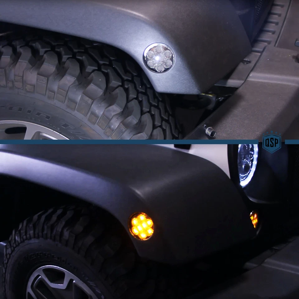 FRECCE Laterali per Jeep WRANGLER JK 2007> Canbus NO ERROR 8 LED Lente Fumé - Immagine 4 di 4